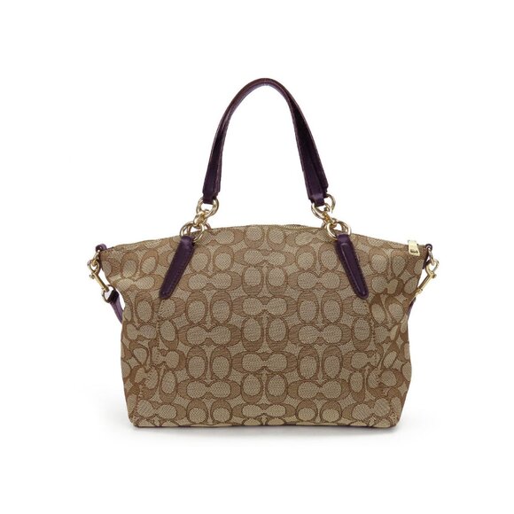 Coach - Coach Small Kelsey Satchel in Outline Signature - Picture 4 of 7